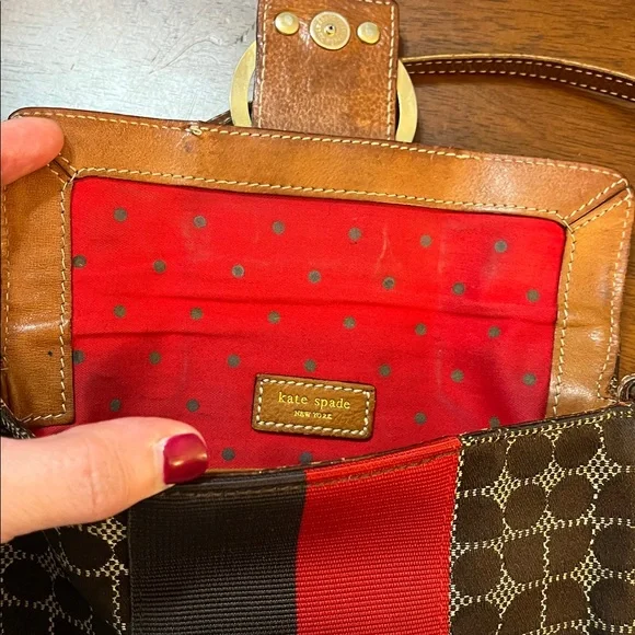 Vintage Kate Spade Dot Noel Jacquard Mini Shoulder Bag - Picture 7 of 8